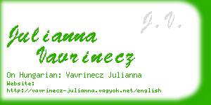 julianna vavrinecz business card